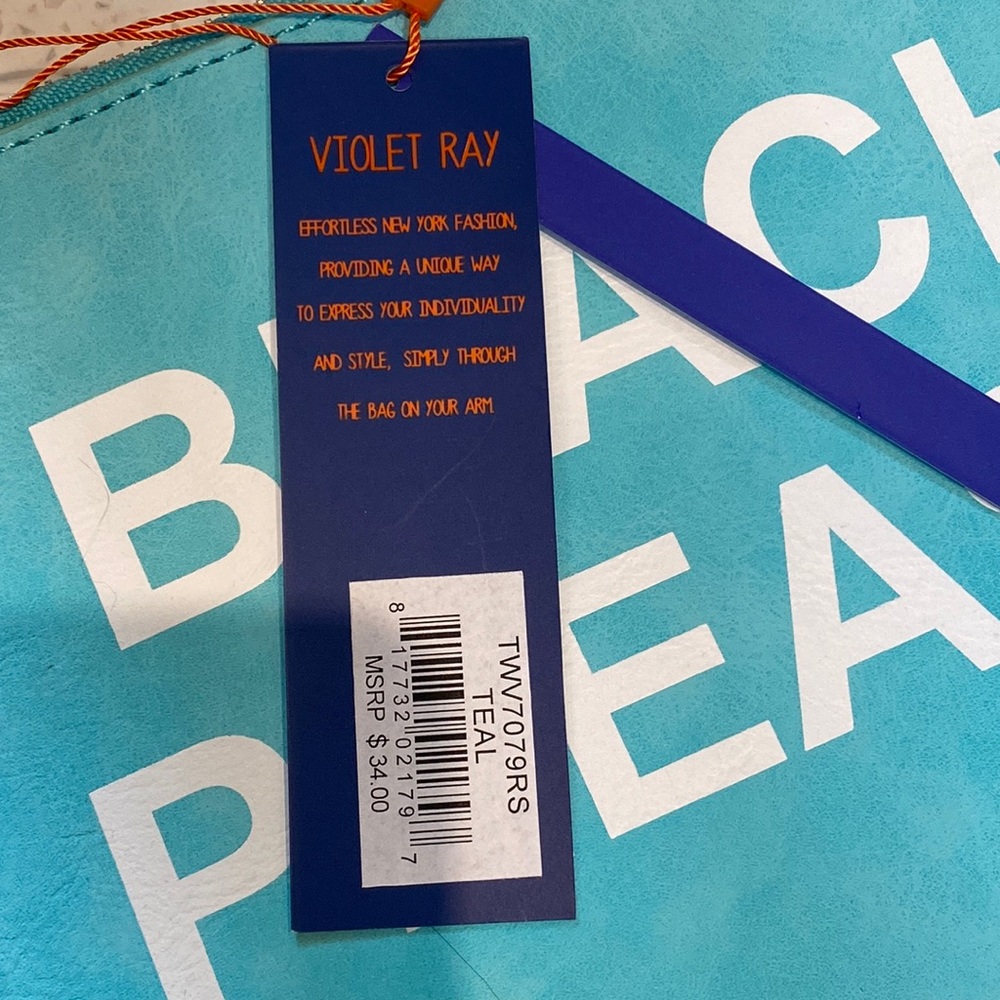 Violet Ray Teal Clutch/Pouch - Picture 3 of 6